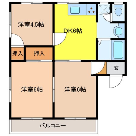 ロイヤルパレス串の物件間取画像